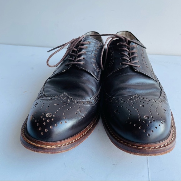 Beckett Simonon Men 12 D Brown Kent Wingtip Brogue Oxford Dress Shoes Longwing - Picture 9 of 12